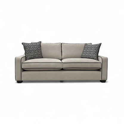 'Celine' Plush Platinum Eb Cp Velvet 3 Seater Sofa