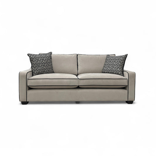 'Celine' Plush Platinum Eb Cp Velvet 3 Seater Sofa