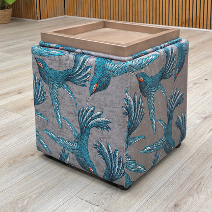 View of the internal storage compartment with the lid removed, showing the spacious interior for household storage.