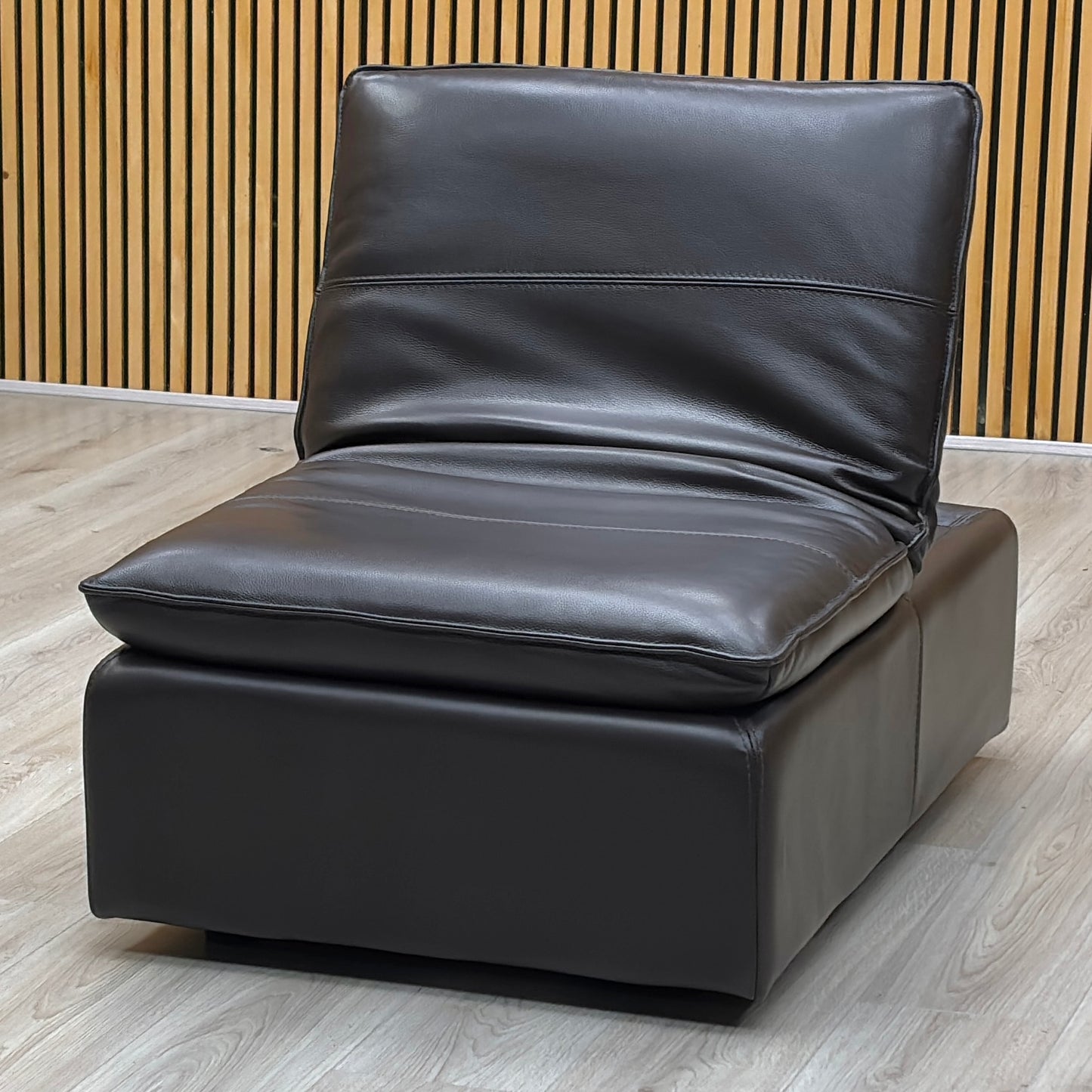 ‘Starlight Express’ Chocolate Brown Leather Storage Chair Footstool