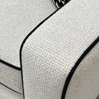 'Celine' Fabric Tuzzi Ivory Mchrome Scat Eb Cp Snuggler