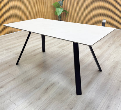 ‘Quinn’ Taupe Grey Sintered Stone Dining Table