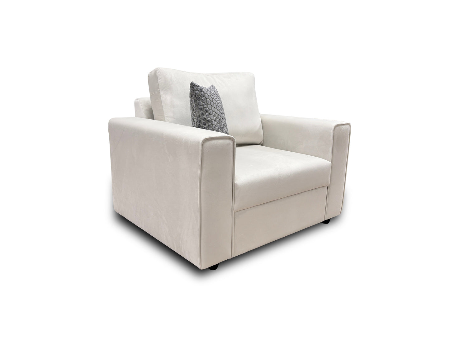 ‘Mia’ Malia Velvet Cream Cuddler Chair