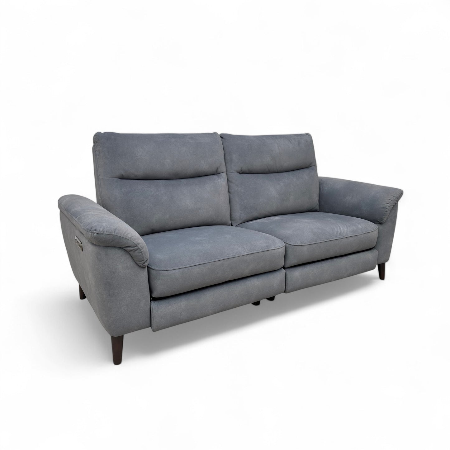 'Morgan' Shadow Dexter 3 Seater Velvet Power Recliner Sofa
