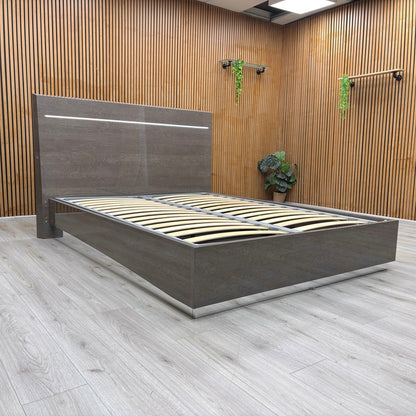 ‘Venezia’ Italian Silver Birch Bed Frame with LED Lights - King