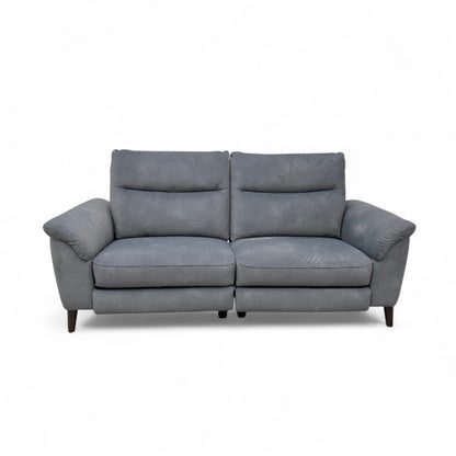 'Morgan' Shadow Dexter 3 Seater Velvet Power Recliner Sofa