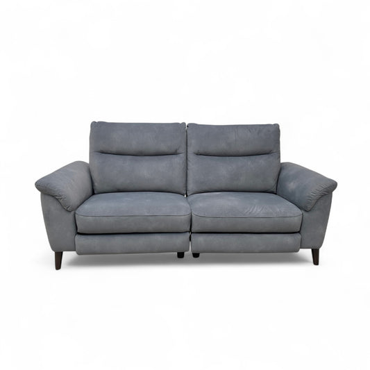 'Morgan' Shadow Dexter 3 Seater Velvet Power Recliner Sofa