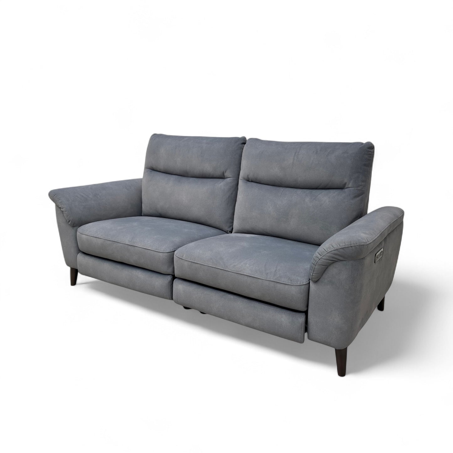 'Morgan' Shadow Dexter 3 Seater Velvet Power Recliner Sofa