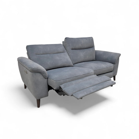 'Morgan' Shadow Dexter 3 Seater Velvet Power Recliner Sofa