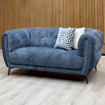 ‘Sienna’ Hudson Ocean Blue Fabric 2 + 2 Seater Sofa Set