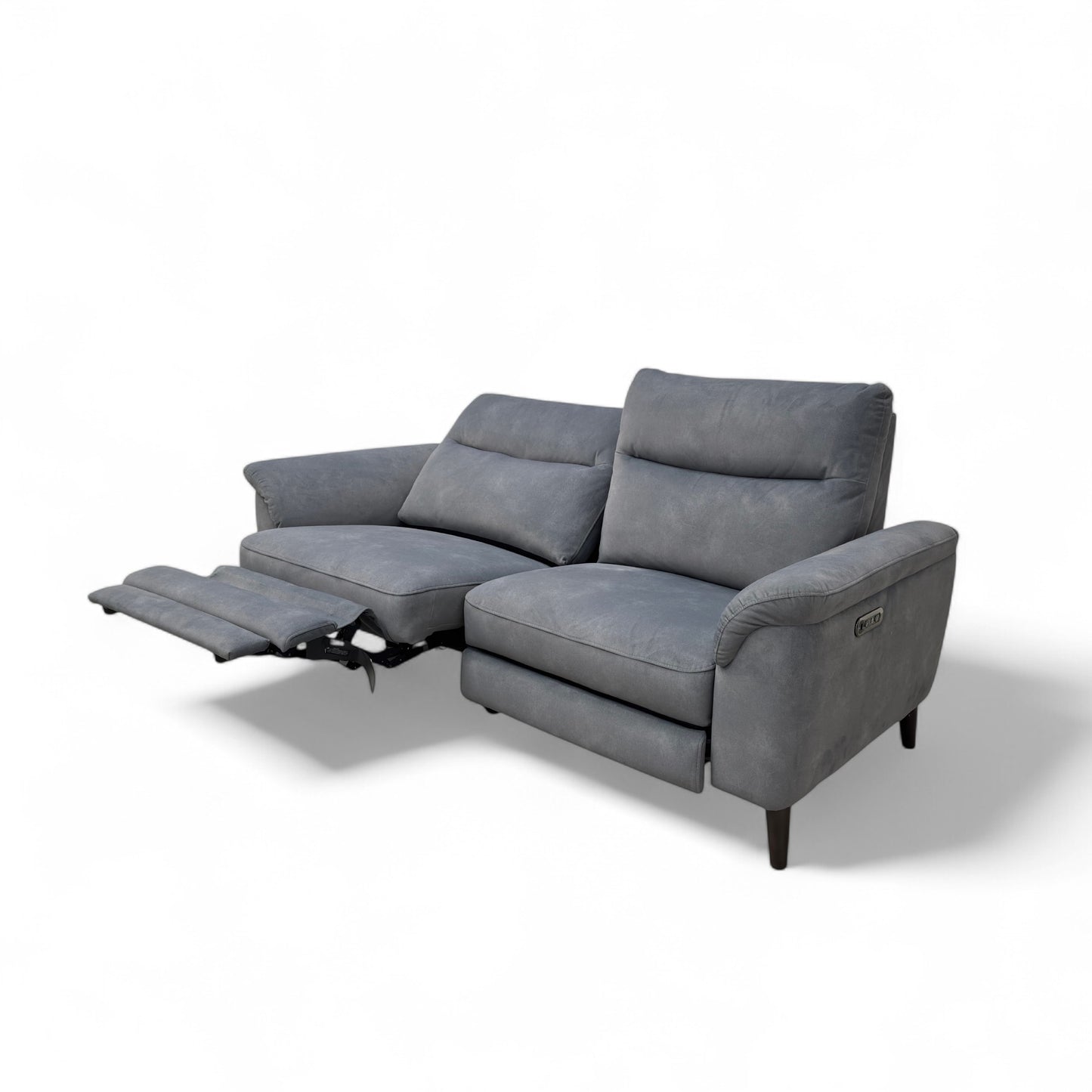 'Morgan' Shadow Dexter 3 Seater Velvet Power Recliner Sofa