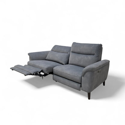 'Morgan' Shadow Dexter 3 Seater Velvet Power Recliner Sofa