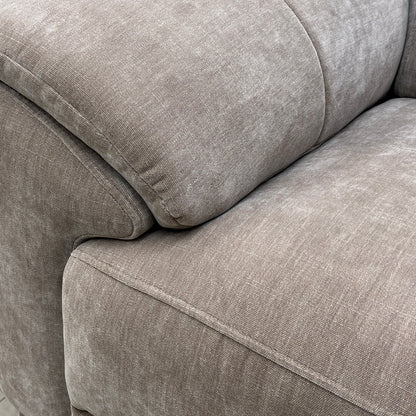 'Vino' Nutmeg Fabric 2 Seater Power Recliner Sofa with Power Headrests and Heated Seats