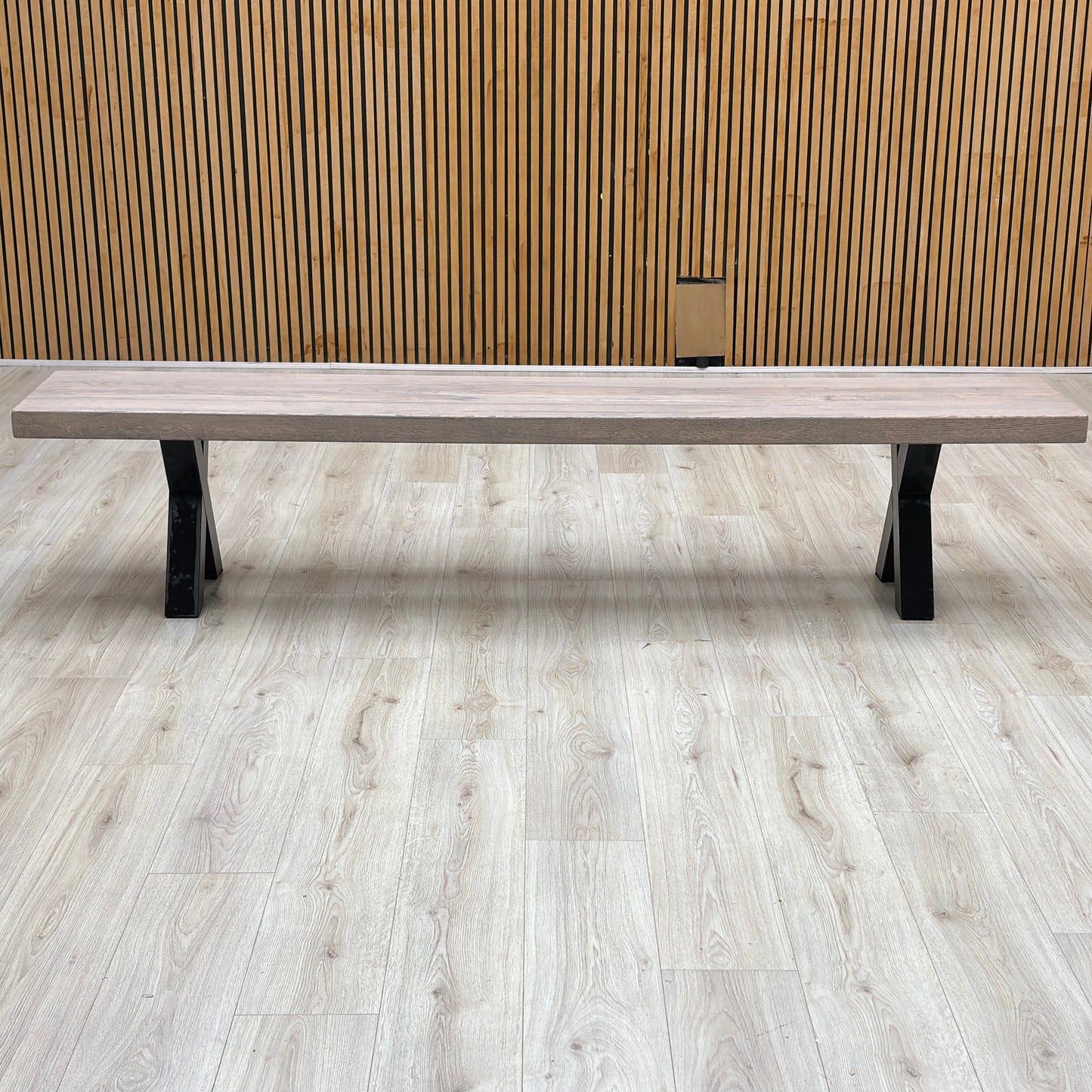 Bodahl 'Terra' 8 Vintage Grey Solid Oak 240cm Dining Bench
