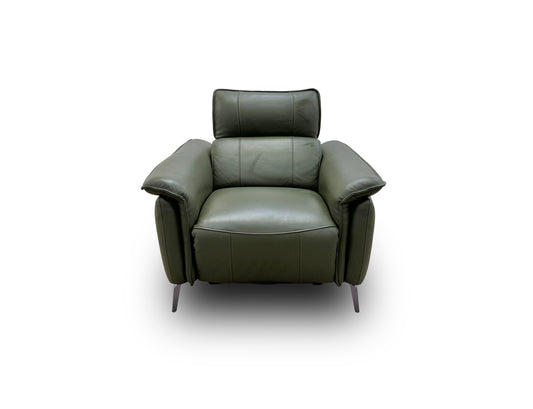 ‘Jude’ Montana Oslo Pine Cat 40/10 Leather Power Recliner Armchair with Telescopic Headrests