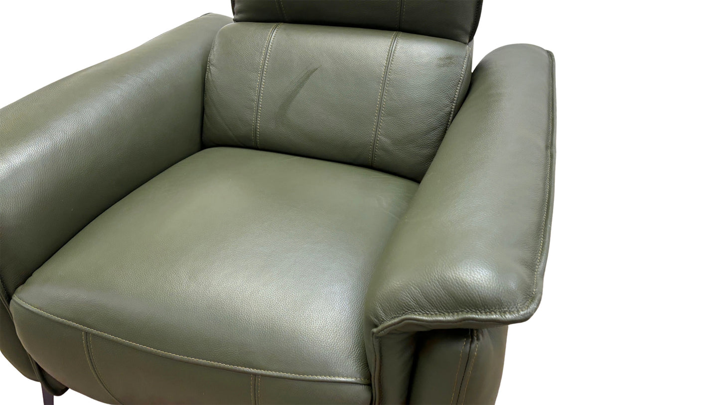 ‘Jude’ Montana Oslo Pine Cat 40/10 Leather Power Recliner Armchair with Telescopic Headrests