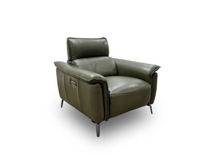 ‘Jude’ Montana Oslo Pine Cat 40/10 Leather Power Recliner Armchair with Telescopic Headrests