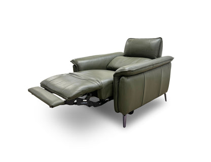 ‘Jude’ Montana Oslo Pine Cat 40/10 Leather Power Recliner Armchair with Telescopic Headrests