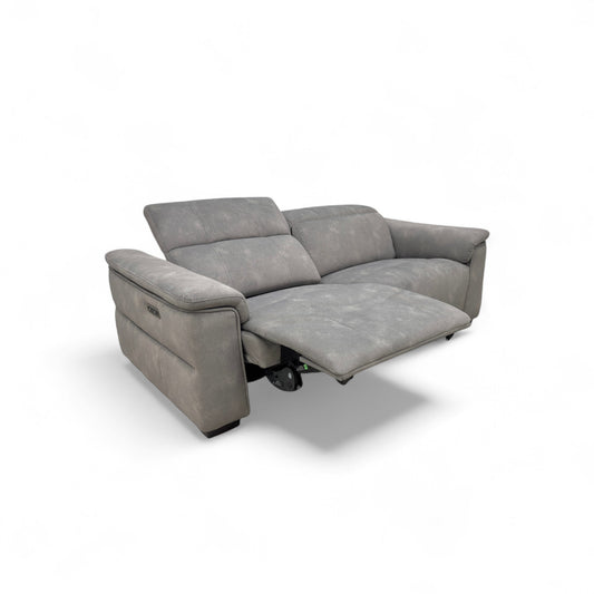 'Inca' Dexter Mocha Velvet 3 Seater Power Recliner Sofa with Power Headrests