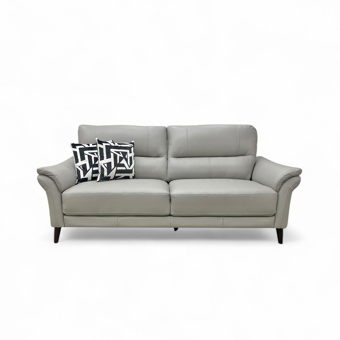 'Winner' Oslo Cat-40/27 Light Grey 3 Seater Leather Sofa