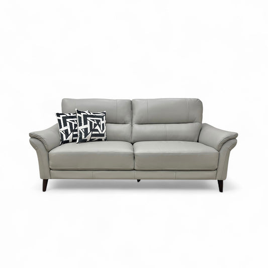 'Winner' Oslo Cat-40/27 Light Grey 3 Seater Leather Sofa