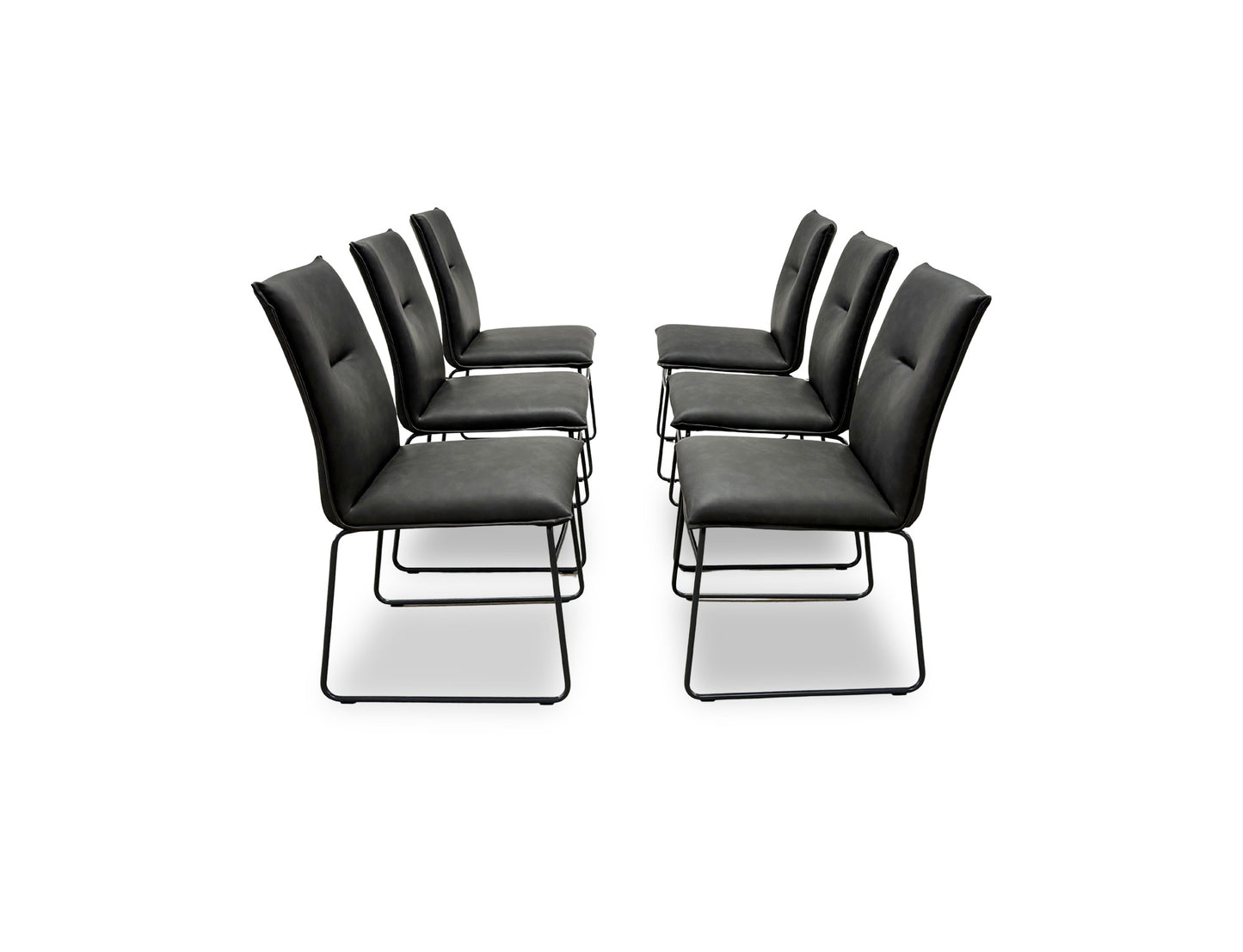 Connubia ‘Maya’ Set of 6 Black Metal Leg Dining Chairs