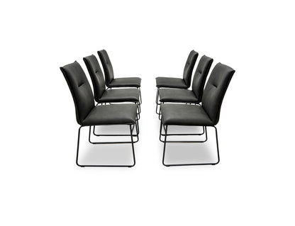 Connubia ‘Maya’ Set of 6 Black Metal Leg Dining Chairs