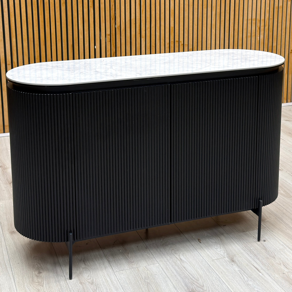 'Crete' White Ceramic Top 2 Door Sideboard