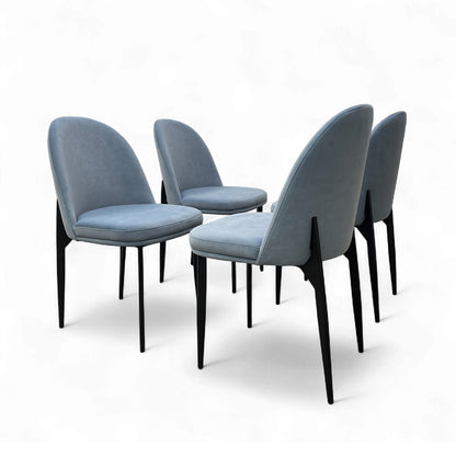 'Valent' Blue Velvet Dining Chair - Set of 4