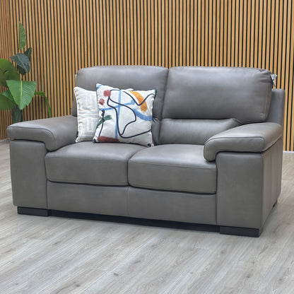 Marinelli ‘Oskar’ Grey Leather 2 Seater Sofa – view 3