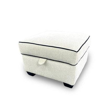 'Celine' Tuzzi Ivory Storage Footstool