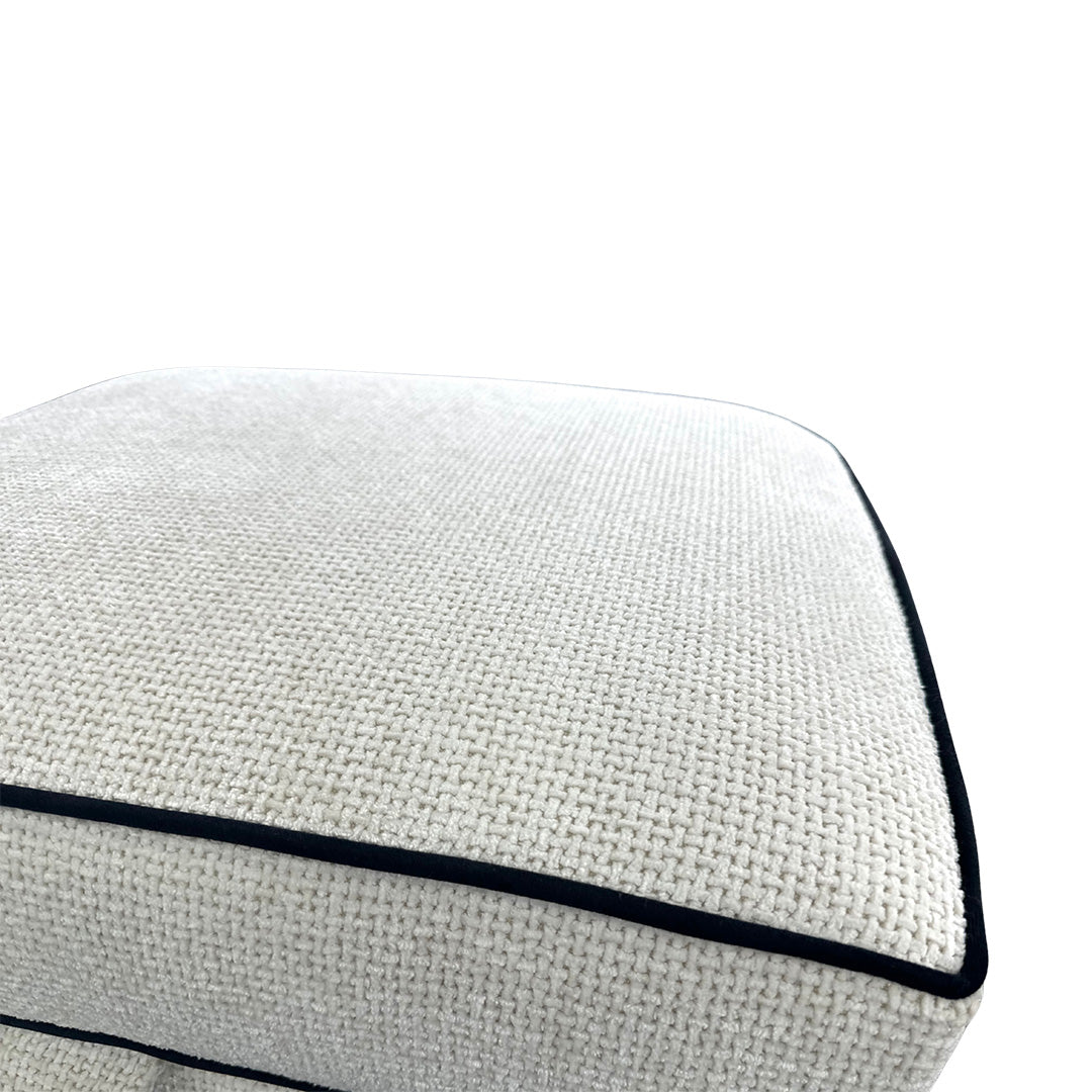 'Celine' Tuzzi Ivory Storage Footstool
