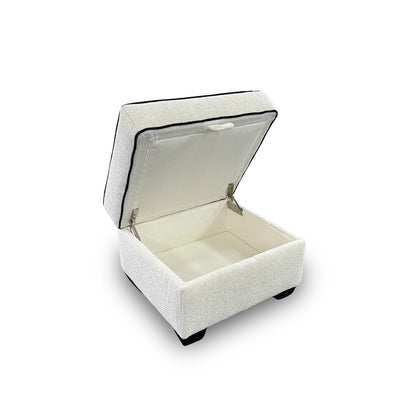 'Celine' Tuzzi Ivory Storage Footstool