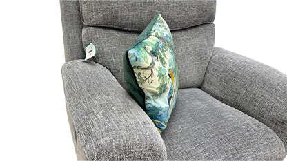 ‘Ashton’ Grey Fabric Swivel Rocking Manual Recliner Armchair