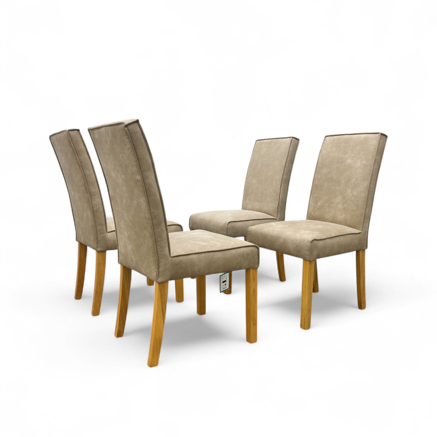 ‘California’ Taupe Suede Set of 4 Dining Chairs