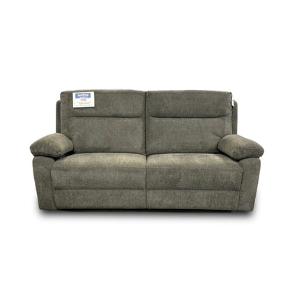 ‘Fenway' Manual Recliner Charcoal Grey Fabric 3 Seater Sofa