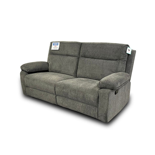 ‘Fenway' Manual Recliner Charcoal Grey Fabric 3 Seater Sofa