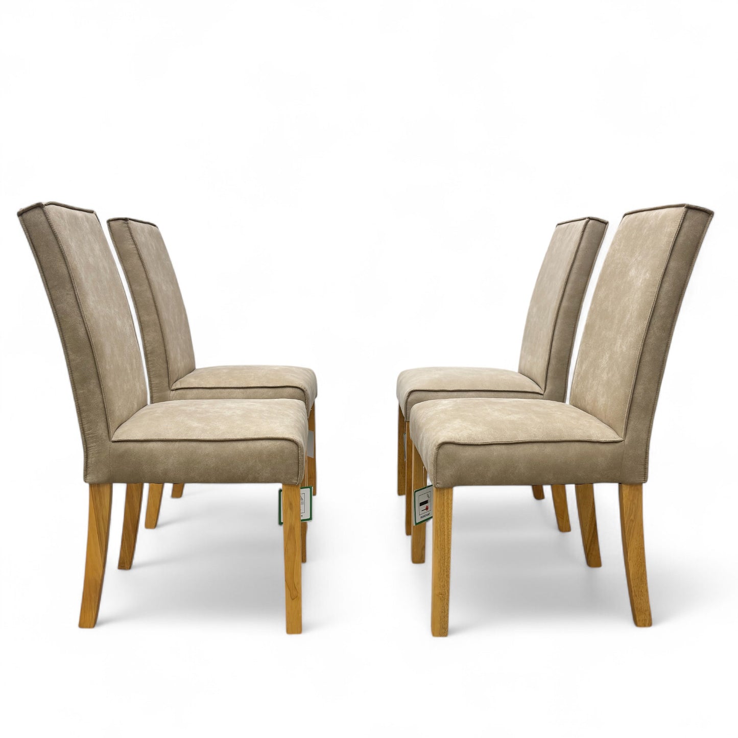 ‘California’ Taupe Suede Set of 4 Dining Chairs