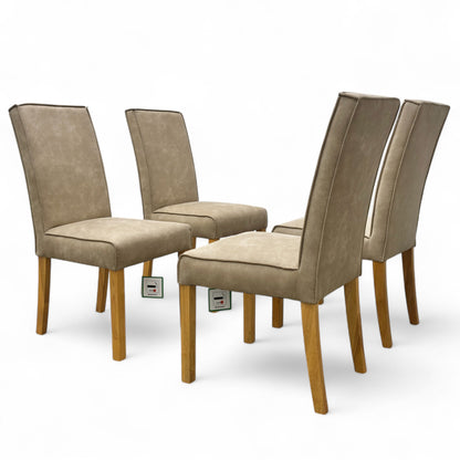 ‘California’ Taupe Suede Set of 4 Dining Chairs