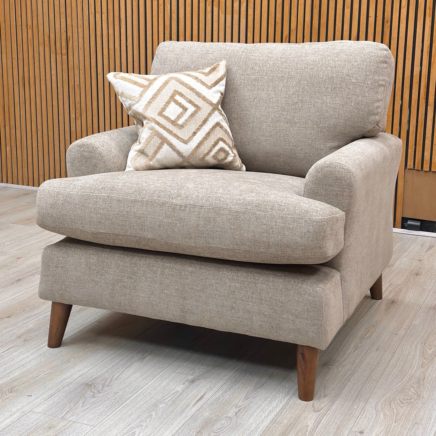 'Jackson’ Mink Fabric Armchair