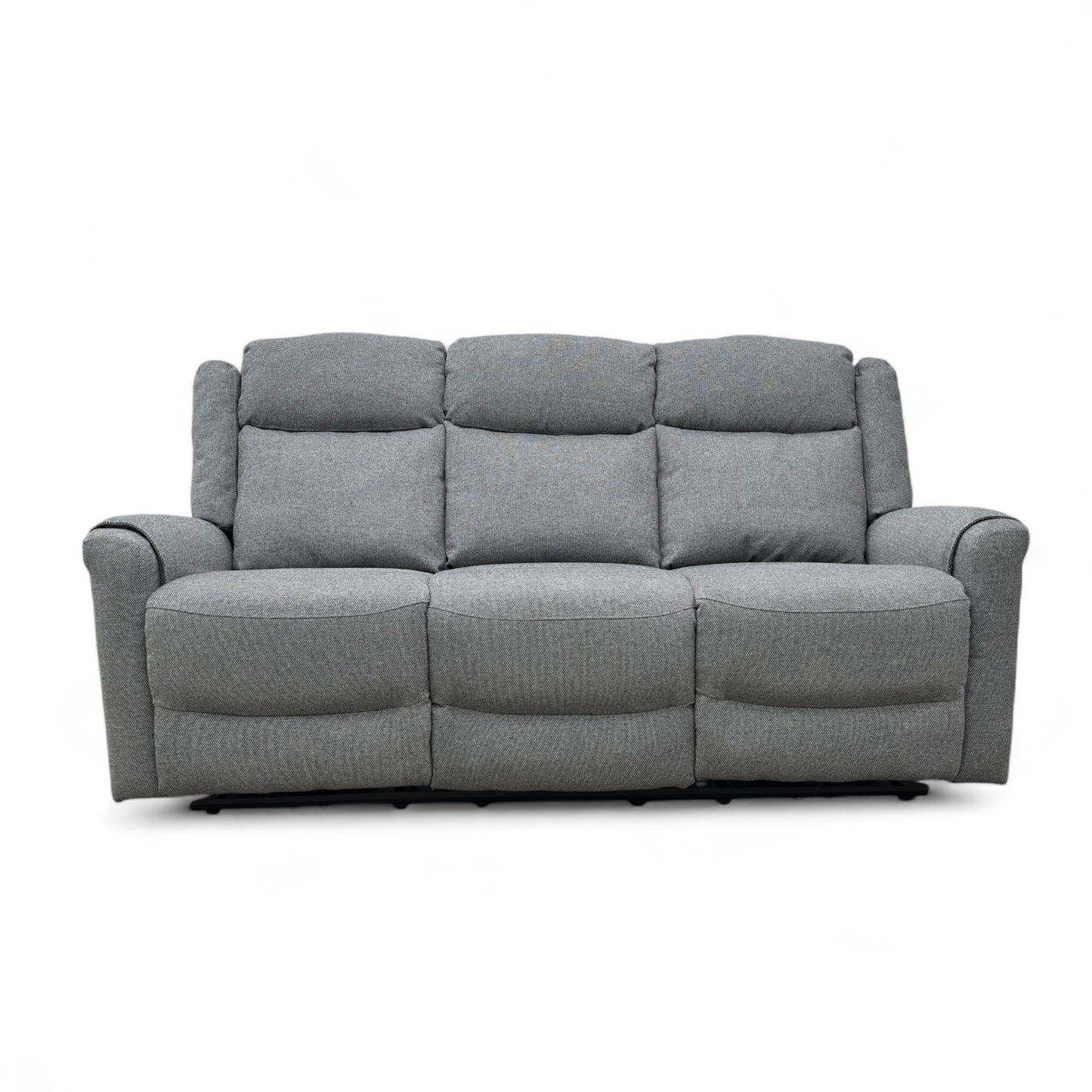 ‘Lexus’ Grey Fabric Power Recliner 3 Seater Sofa