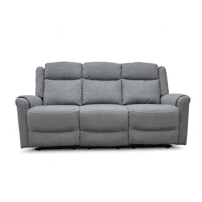 ‘Lexus’ Grey Fabric Power Recliner 3 Seater Sofa