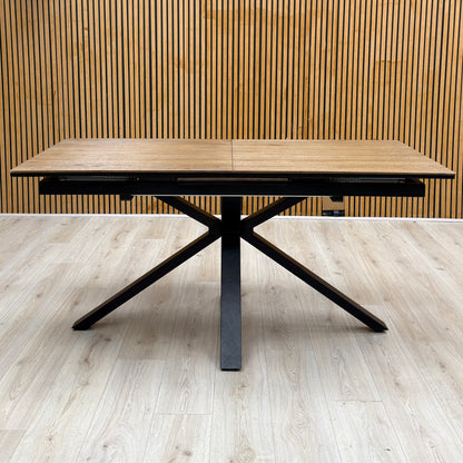 Jupiter’ Dark Oak 160cm Pop Up Extending Dining Table