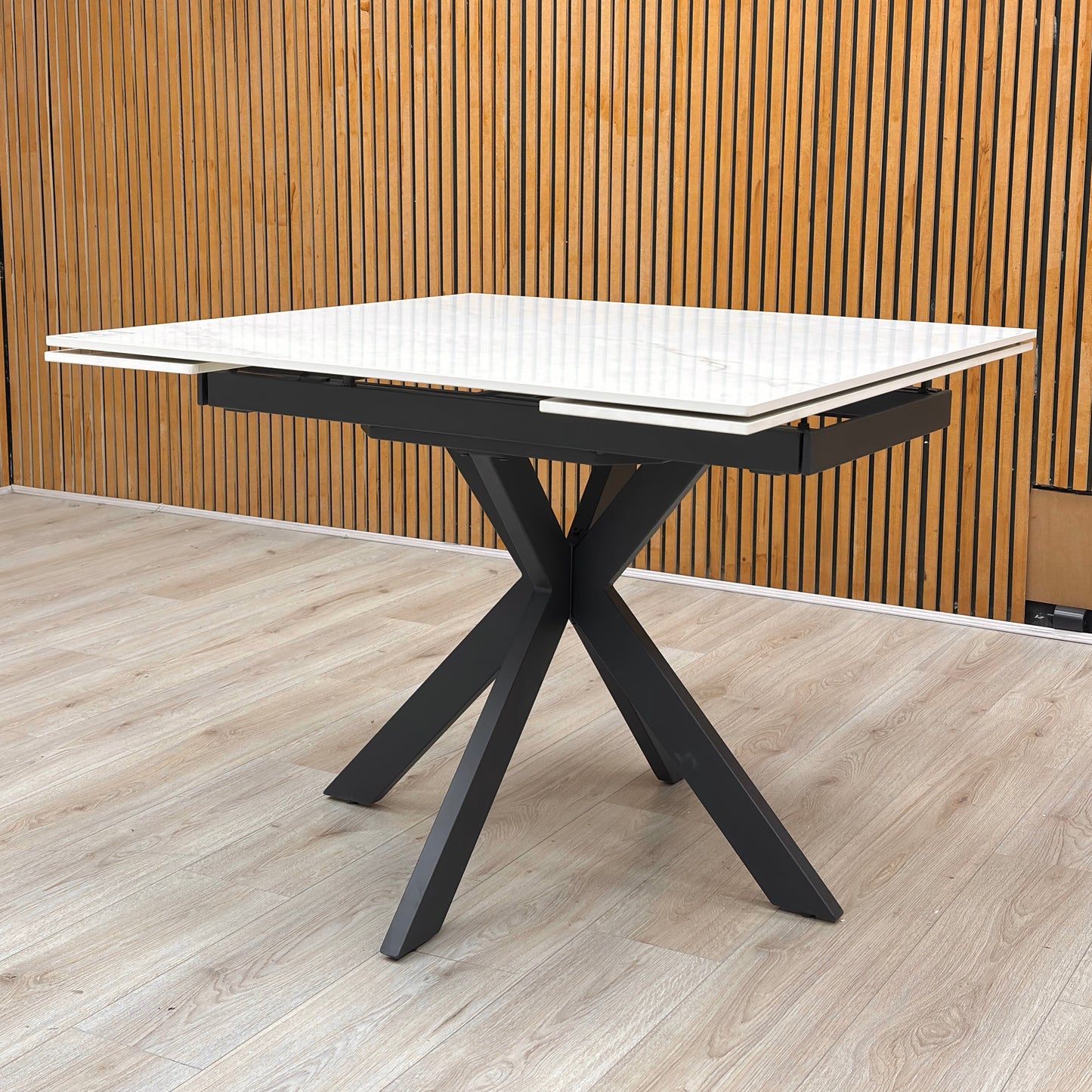 ‘Clio’ Ceramic Top 100cm Draw Leaf Extending Dining Table
