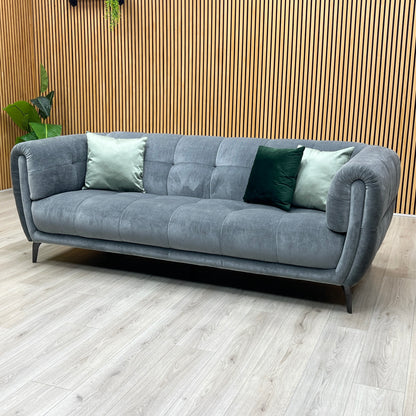 ‘Sienna’ Manhattan Charcoal Grey 58003 Fabric 3 Seater Sofa