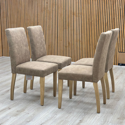 Furnitureland 'Augusta' Taupe Cowboy Upholstered Dining Chairs - Set of 4