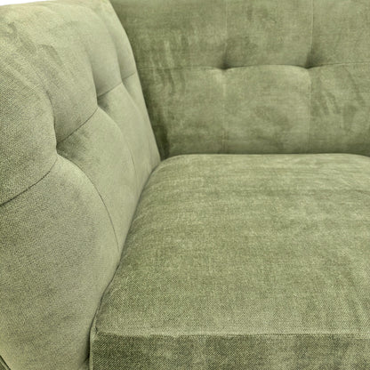‘Appleton’ Moss Green Appleton Plain Fabric 3 Seater Sofa + Armchair