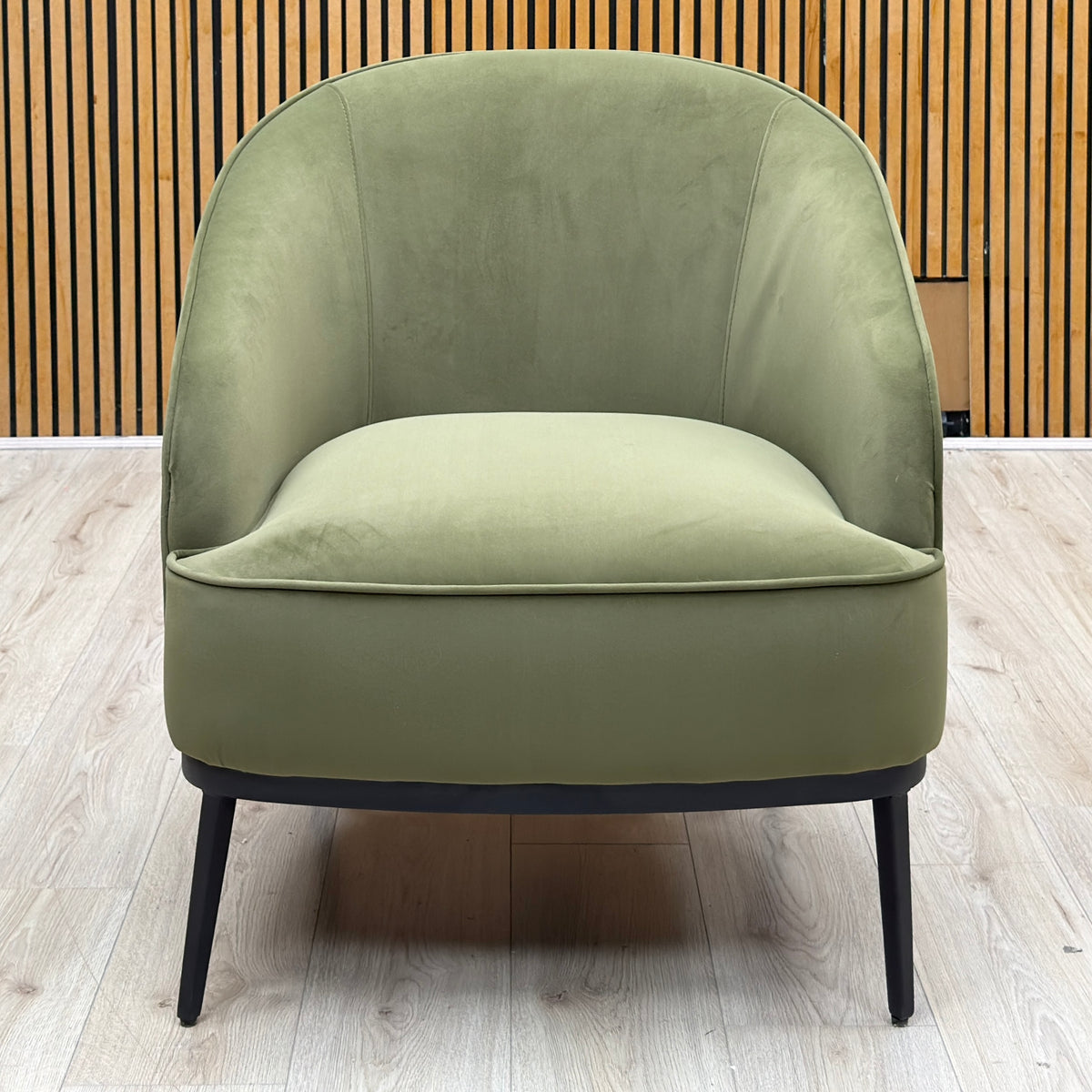 'Studio’ Moss Green Fabric Accent Chair - Set of 2