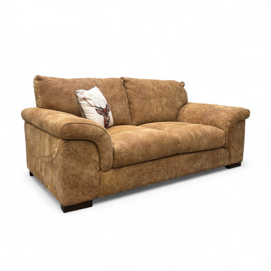 ‘Guy’ Grand Outback Tan Leather 2 Seater Sofa
