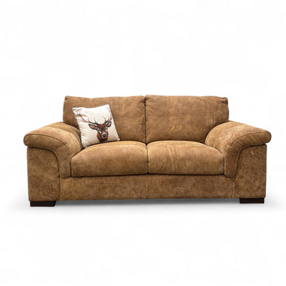 ‘Guy’ Grand Outback Tan Leather 2 Seater Sofa
